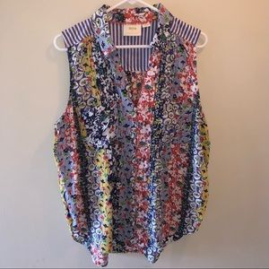 Anthropologie Maeve Whimsical Pintucked Blouse